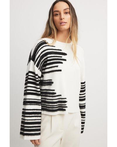 NA-KD Oversized Knitted Sweater - Naturel