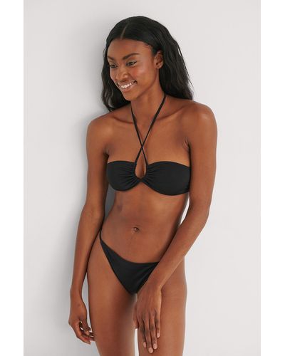 NA-KD Swimwear Bikinibroekje Met Dunne Bandjes - Zwart