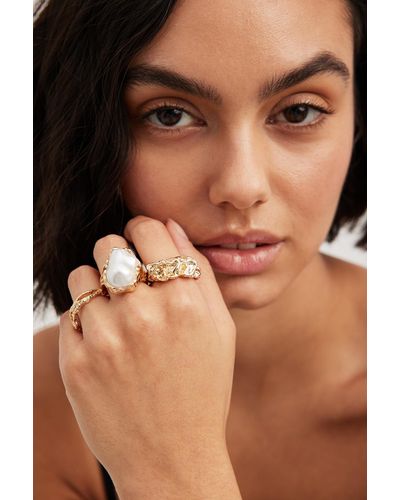 NA-KD 3-pack Rings - Black