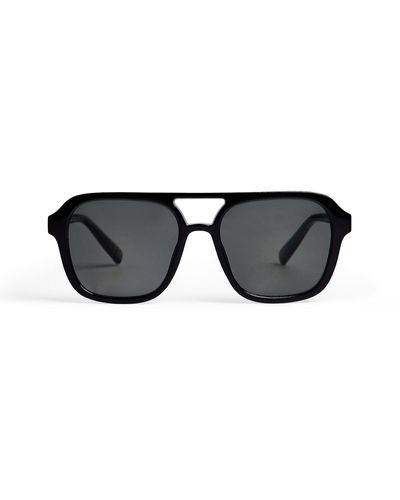 NA-KD Grote Retro-zonnebril - Zwart