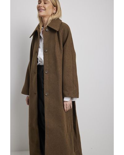 Brown NA-KD Coats for Women | Lyst
