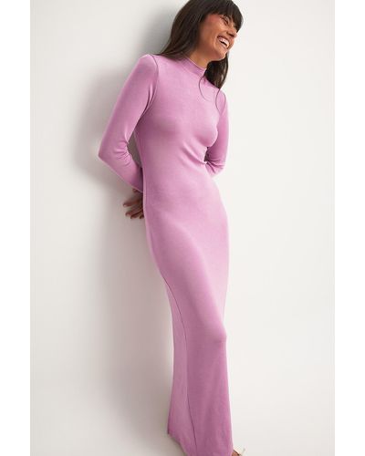 NA-KD Sharp Maxi Dress - Roze