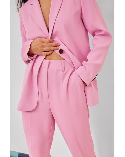 NA-KD Classic Gerade geschnittene, taillierte Anzughose - Pink
