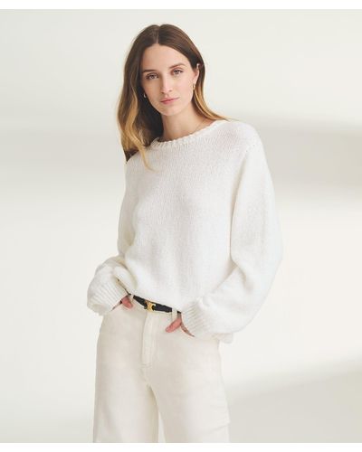 NAADAM Chunky Cotton Crewneck Sweater - White