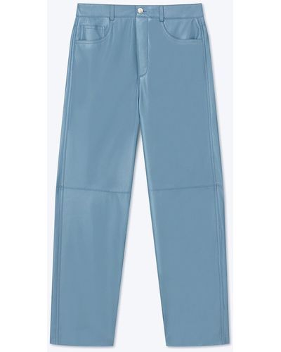 Blue Leather Pants for Men - Up to 65% off | Lyst