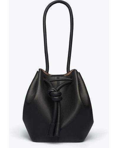 Nanushka Alt-nappa Leather Small Bucket Handle Bag - Black