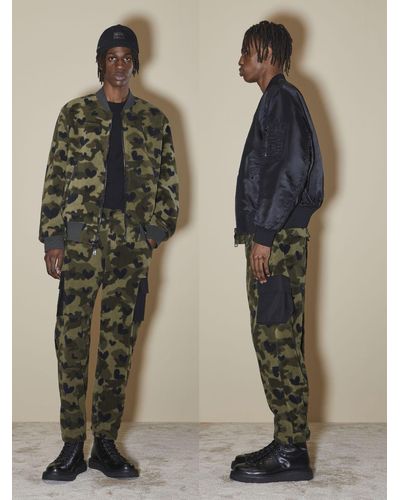 Neil Barrett Heart Camouflage Bomber Jacket - Green