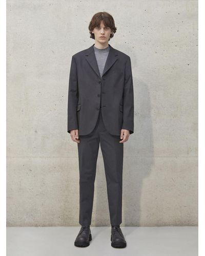 Neil Barrett Straight Slim Fit 90's-notch Rever Constructed Suit - Gray