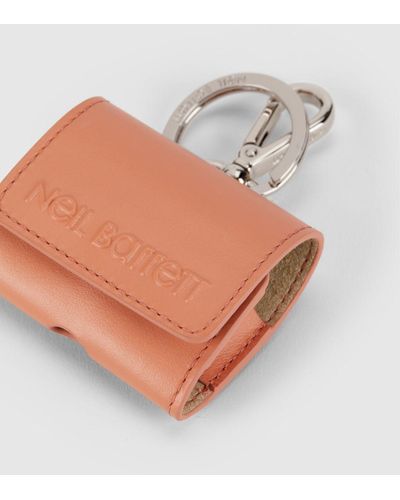 Neil Barrett Logo-embossed Leather Airpods Pro Case - Pink