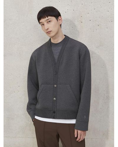 Neil Barrett Boxy Cardigan Sweatshirt - Gray