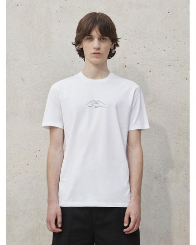 Neil Barrett Hand Heart Slim T-shirt - White