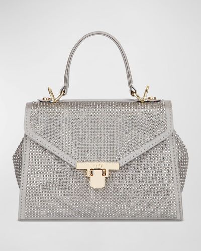 Rafe New York Lila Crystal-embellished Top-handle Bag - Gray