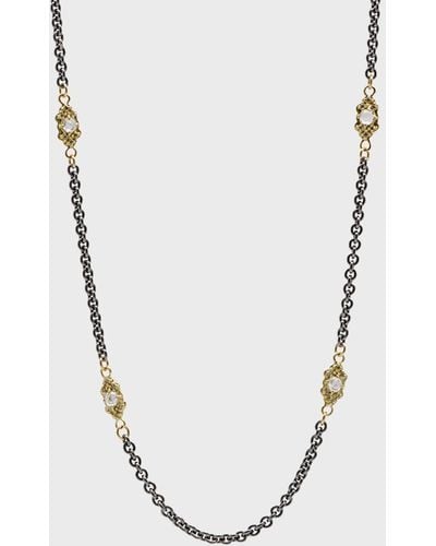 Armenta Old World Scroll Station Necklace, 18"L - Metallic