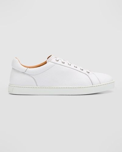 Magnanni Leve Soft Leather Low-Top Sneakers - White