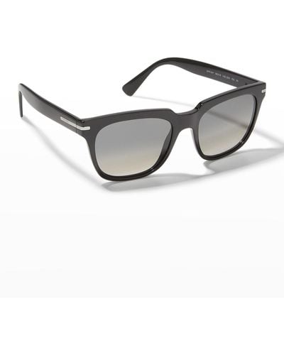 Prada 04Ys Oval Acetate Sunglasses - Black