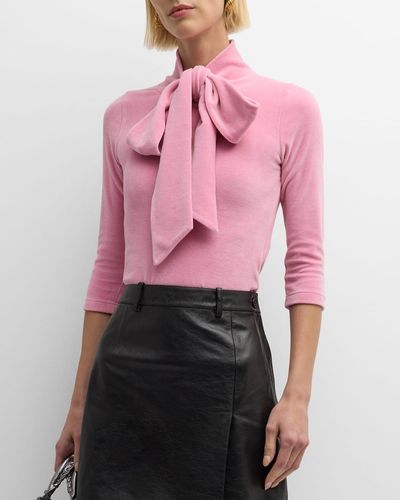 Balenciaga Scarf Fitted Turtleneck - Pink