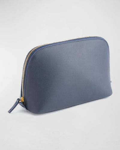 ROYCE New York Signature Cosmetic Bag - Blue