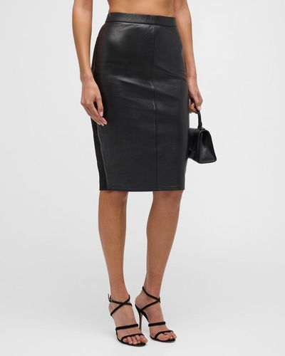 AS by DF Port Elizabeth Recycled Leather Pencil Skirt - Black