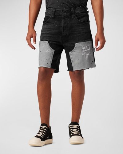 Hudson Jeans Carpenter Denim Shorts - Black