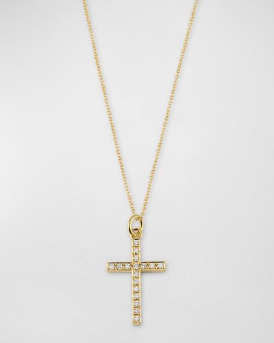 Jennifer Meyer Large Diamond Cross Necklace - White