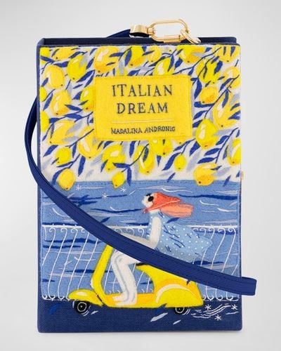 Olympia Le-Tan Madalina Andronic'S Italian Dream Book Clutch Bag - Yellow