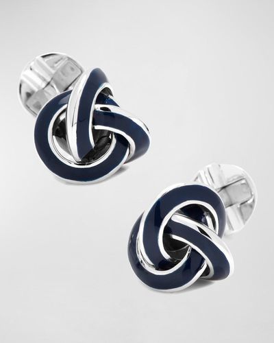 Cufflinks Inc. Sterling Enamel Knot Cufflinks - Blue