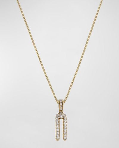 Krisonia 18k Yellow Gold Necklace With Diamond Double Prong - Metallic