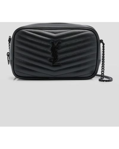 Saint Laurent Mini Lou Matelassé Leather Camera Bag - Black