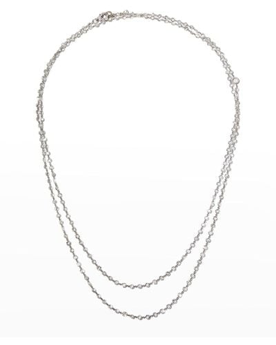 64 Facets Long Rose-cut Diamond Necklace - White