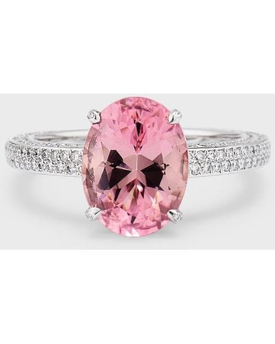 Chopard High Jewelry 18k White Gold One-of-a-kind Pink Tourmaline Solitaire Ring