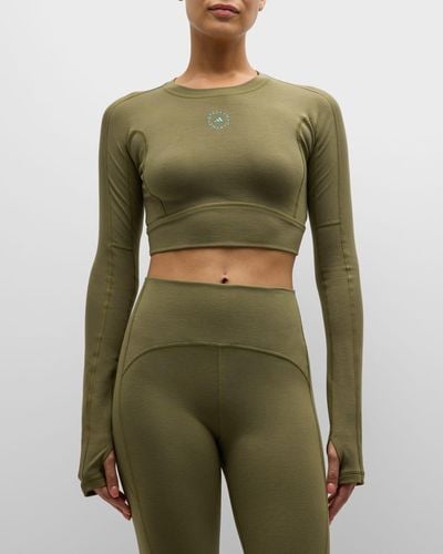 adidas By Stella McCartney Truestrength Yoga Crop Top - Green