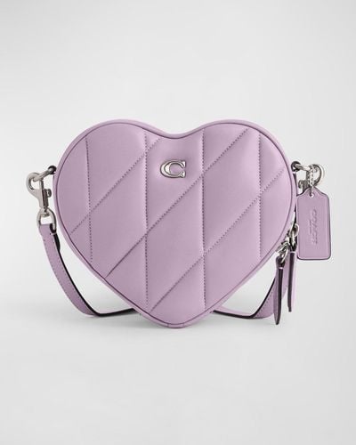 COACH Heart Quilted Leather Crossbody Bag - Purple