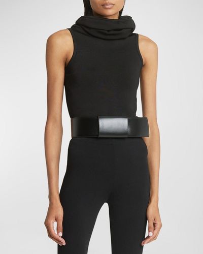 Alaïa Sleeveless Hooded Bodysuit - Black