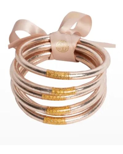 BuDhaGirl Champagne All-weather Bangles, Size S-l - Pink