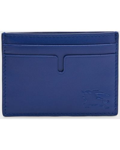 Burberry Ekd Leather Card Holder - Blue