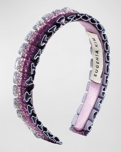 Eugenia Kim Rafaela Shimmery Pleated Headband - Purple
