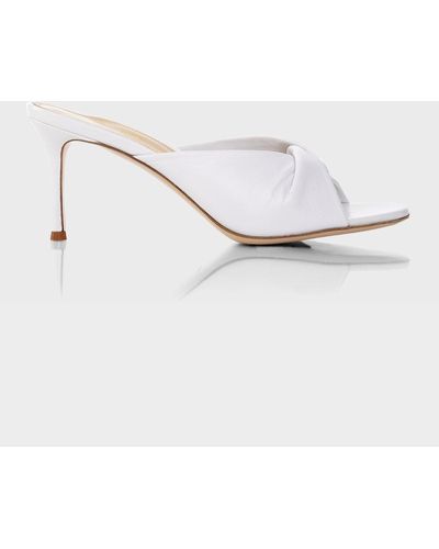 Marion Parke Carrie Twisted Napa Mule Sandals - White