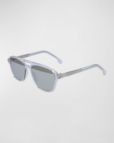 Paul Smith Alder V2 Double-Bridge Navigator Sunglasses - Metallic