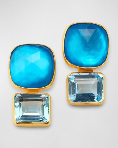 Dina Mackney Portofino Topaz Earrings - Blue