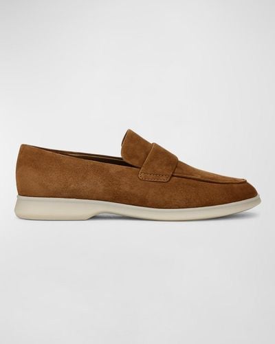 Vince Suede Casual Sporty Loafers - Brown