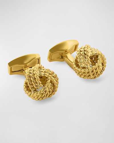 Tateossian Braided Knot Cufflinks - Metallic
