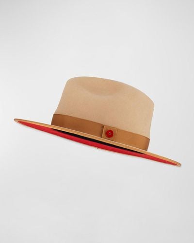Keith James Queen-Brim Wool Fedora Hat - Natural