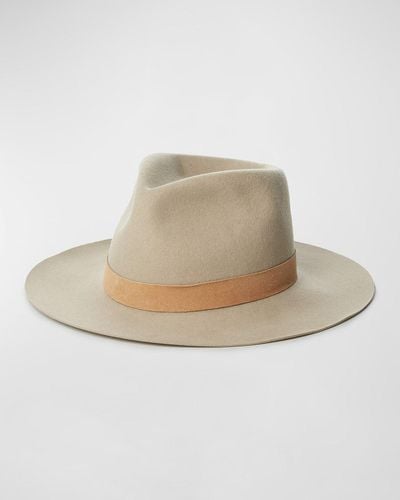 Janessa Leone Ross Packable Wool Fedora - Natural