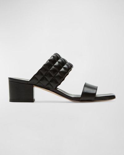 La Canadienne Rossy Quilted Leather Slide Mules - Black