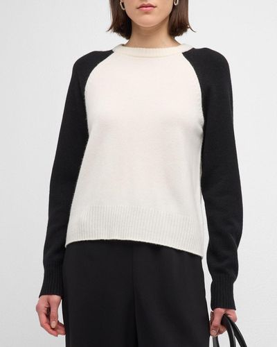 Solid & Striped X Sofia Richie Grainge The Trina Color Block Cashmere Sweater - White