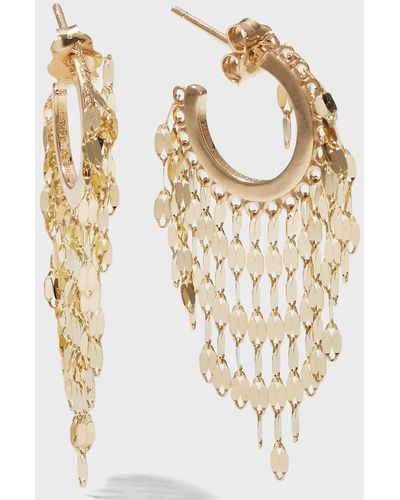 Lana Jewelry Blake Fringe Curved Huggie Earrings - Metallic