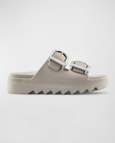 Cougar Shoes Piknik Dual-Buckle Platform Sandals - White