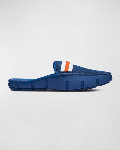 Swims Mesh-rubber Fast Dry Slide Loafers - Blue