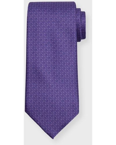 Stefano Ricci Micro-print Silk Tie - Purple