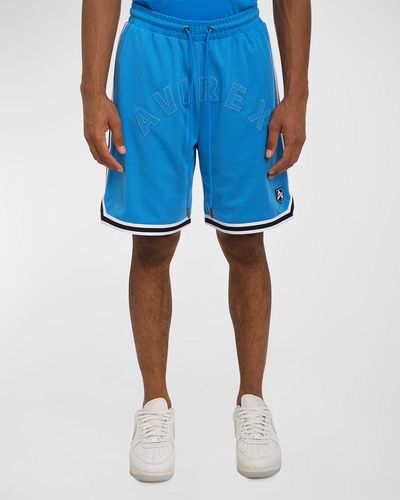 Avirex Icon Mesh Basketball Shorts - Blue